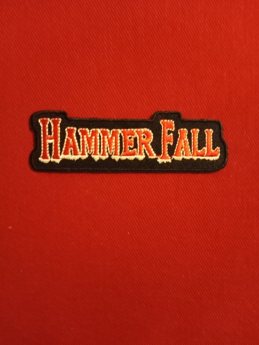 Hammer Fall metal band embroidered patch rock music